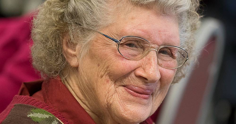 Senior Citizen Woman smiling at the camera