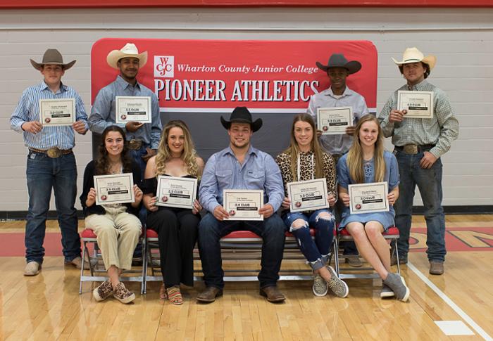 WCJC RODEO TEAM MEMBERS RECOGNIZED FOR ACADEMIC ACHIEVEMENT