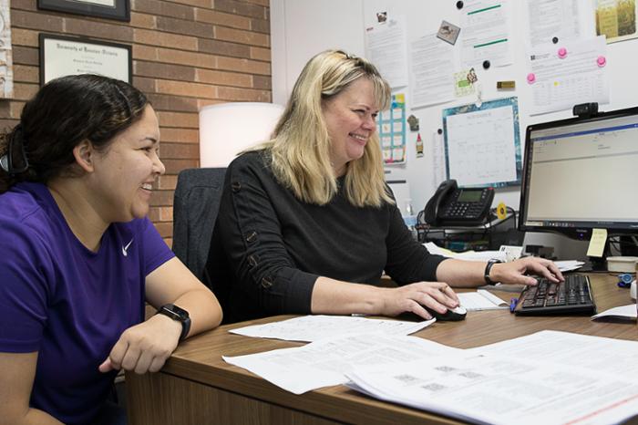 Registration for Wharton County Junior College’s Spring 2025 semester is now open. Pictured is WCJC Academic Advisor Stephanie Kolacny assisting Hailei Rodriguez of Wharton with her spring class schedule.