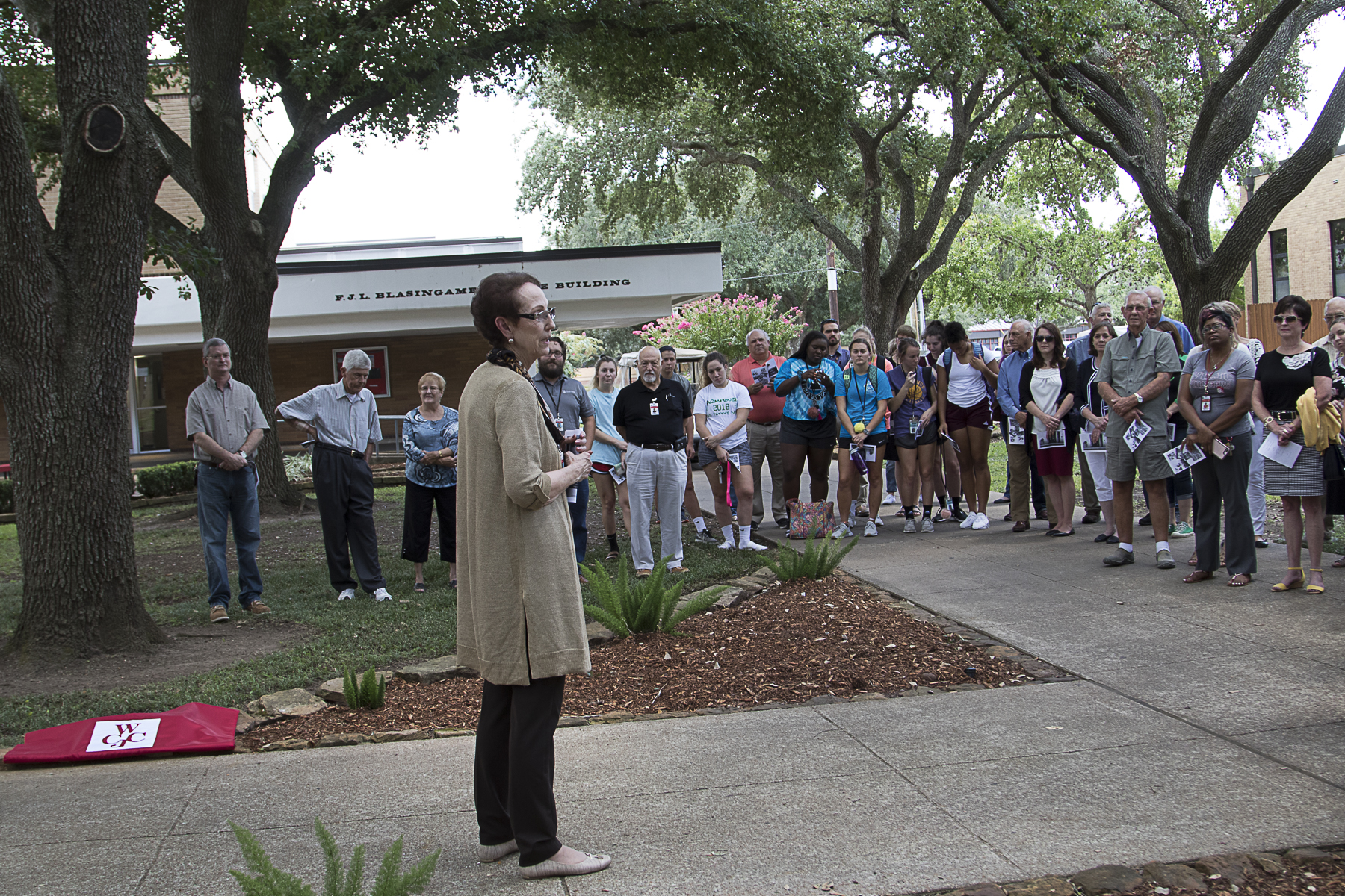MEMORIAL TREE DEDICATION - WCJC honors Ermis and Pinson for years of service