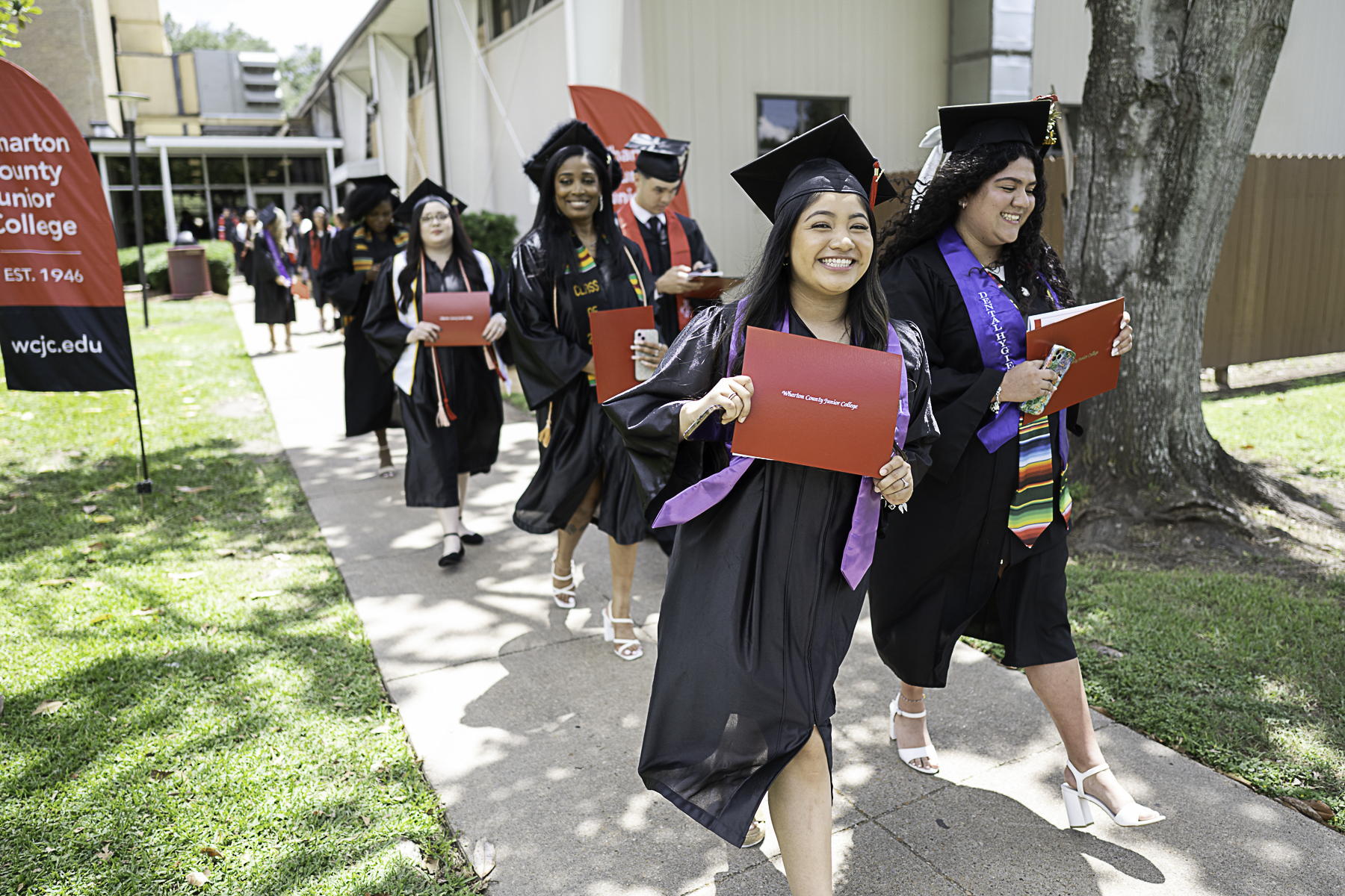 Wharton County Junior College held its 79th annual commencement exercises on May 9 and May 10 at the Gene Bahnsen Gymnasium in Wharton. A record 335 graduates participated.