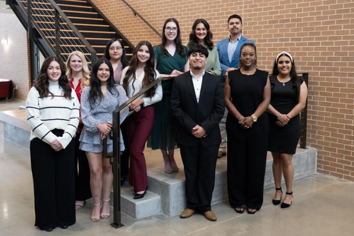 Thirteen Wharton County Junior College associate degree nursing students were recently inducted into the Alpha Delta Nu honor society. 